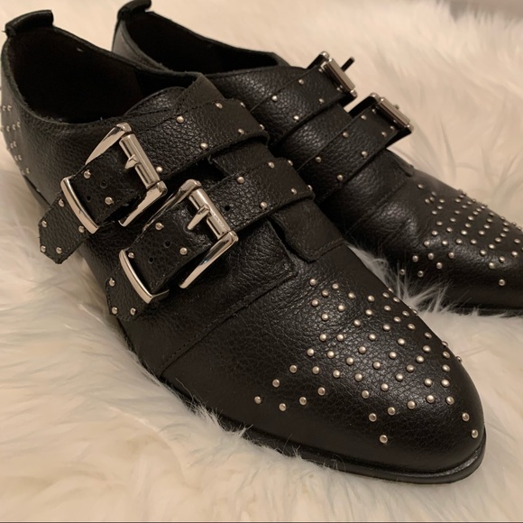 Rebecca Minkoff Studded Leather Black Booties 7.5 - Picture 5 of 14